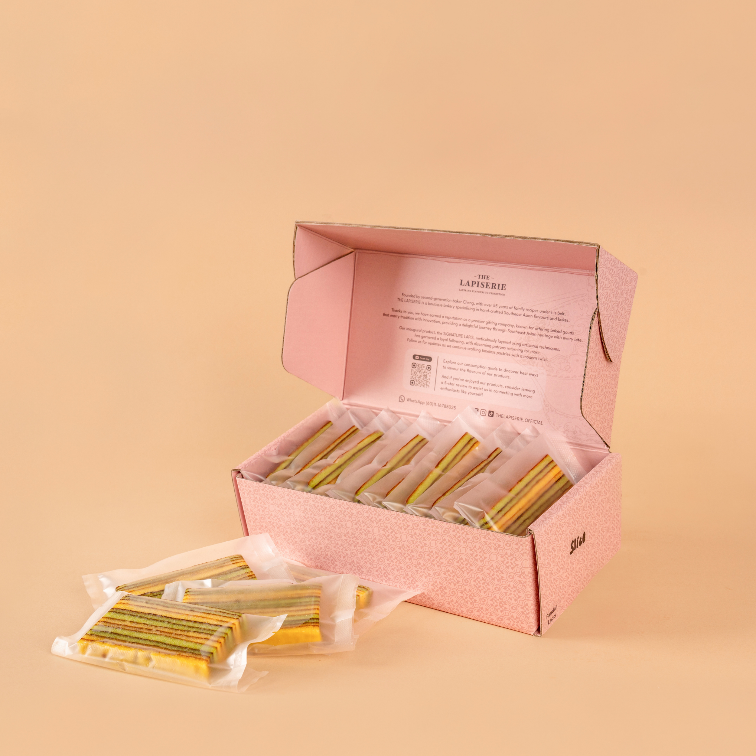Pandan Lapis Petite Slice · Box of 10 pcs